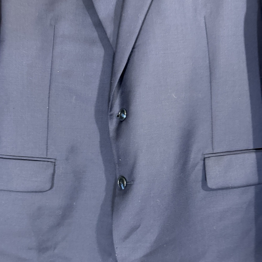 Michael Kors Men's 48R Classic-Fit Wool-Blend Stretch Solid Suit Jacket Navy - Picture 7 of 7